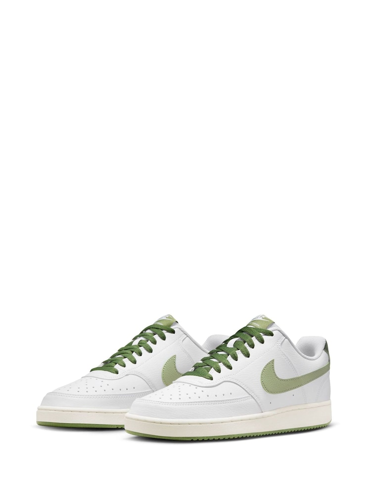 Blanc/jaune citron - Baskets basses Nike Court Vision - Image 5 of 10