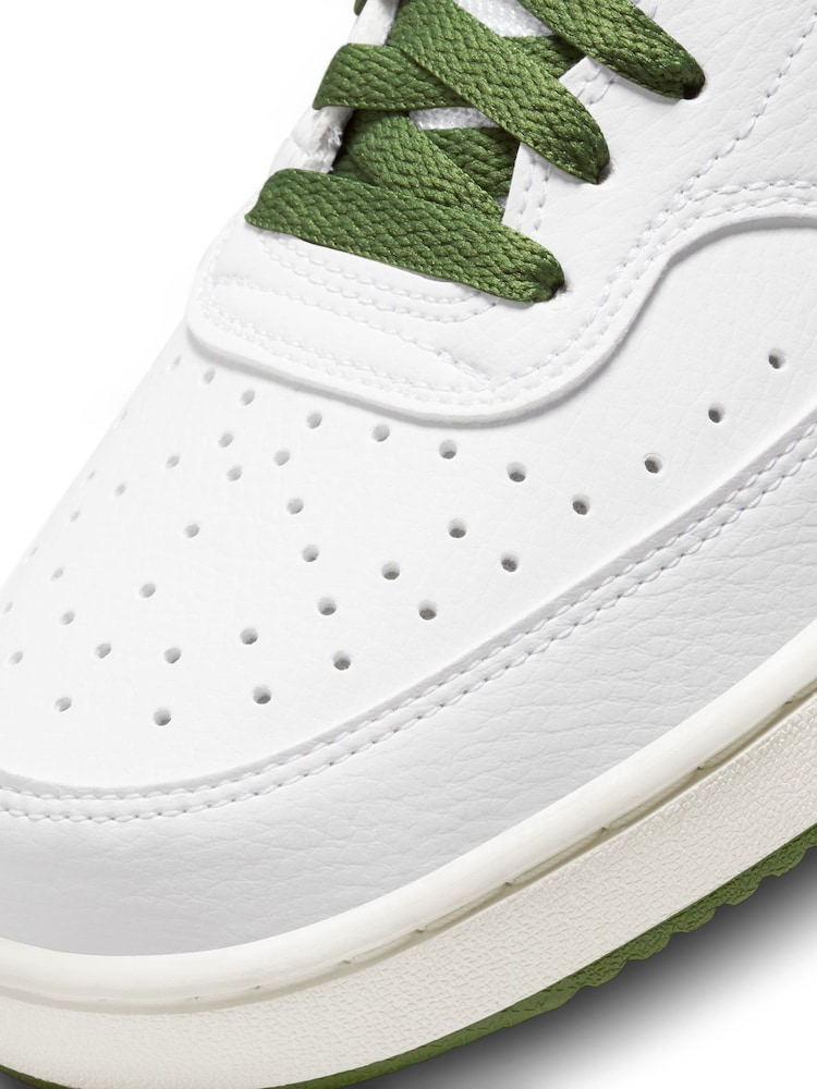 Blanc/jaune citron - Baskets basses Nike Court Vision - Image 9 of 10