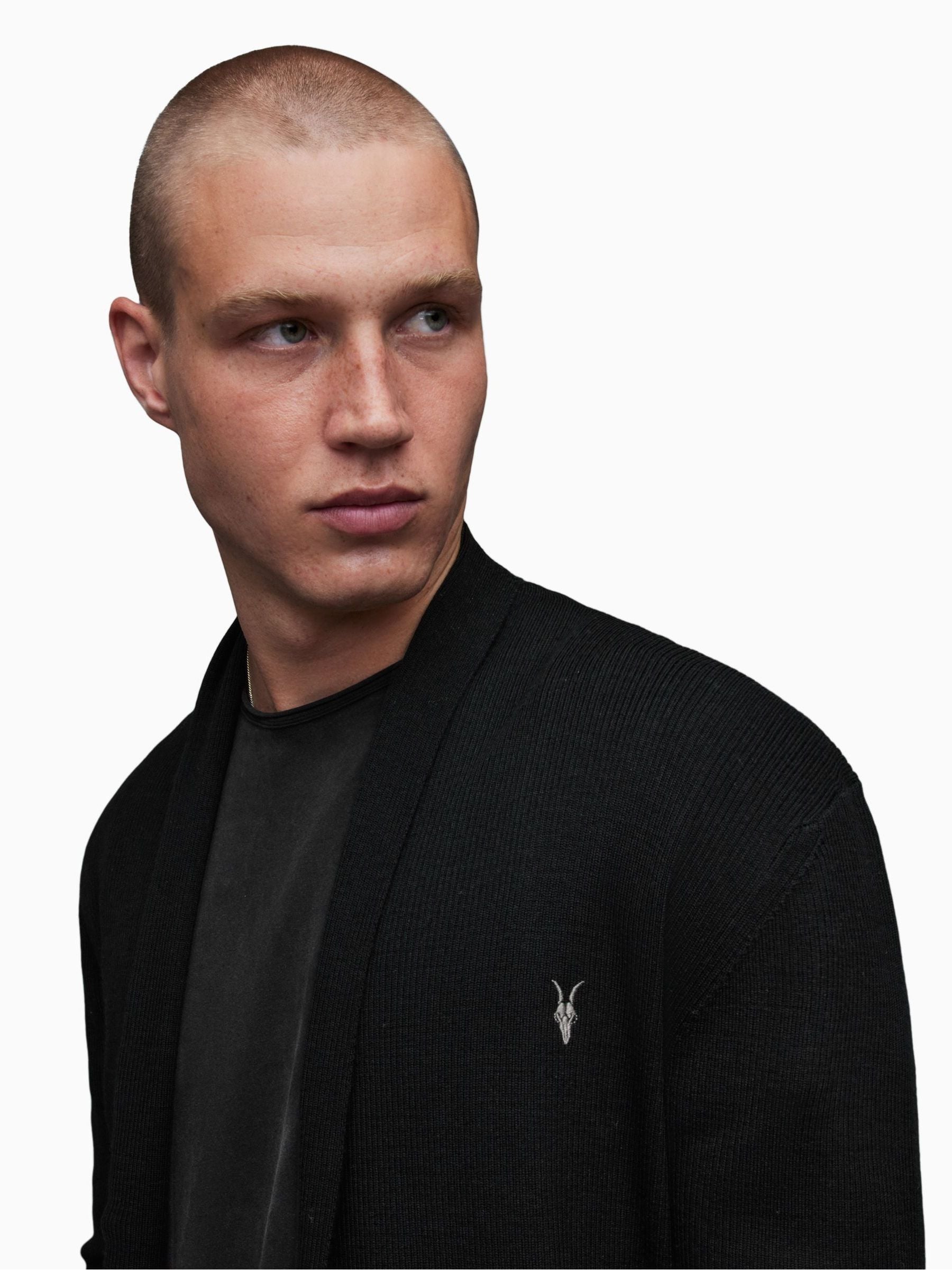 Buy AllSaints Black Mode Merino Open Cardigan from Next USA