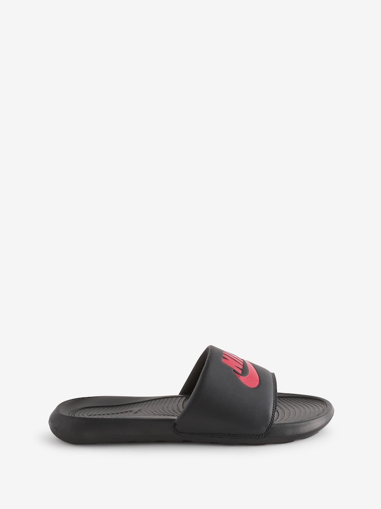 Nike Black/Red Victori One Sliders - Image 1 of 8