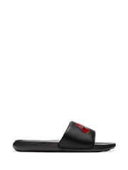 Nike Black/Red Victori One Sliders - Image 2 of 8