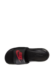 Nike Black/Red Victori One Sliders - Image 5 of 8
