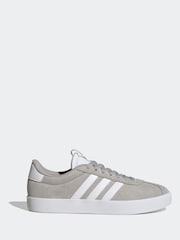 adidas Grey/White VL Court 3.0 Trainers - Image 1 of 9