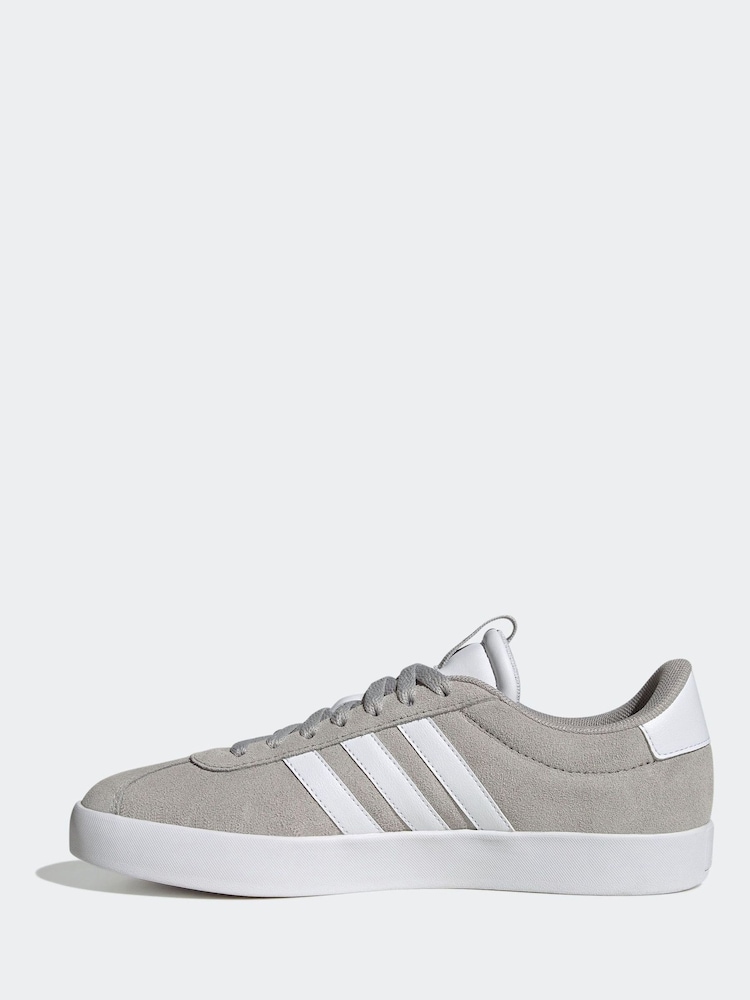 adidas Grey/White VL Court 3.0 Trainers - Image 2 of 9