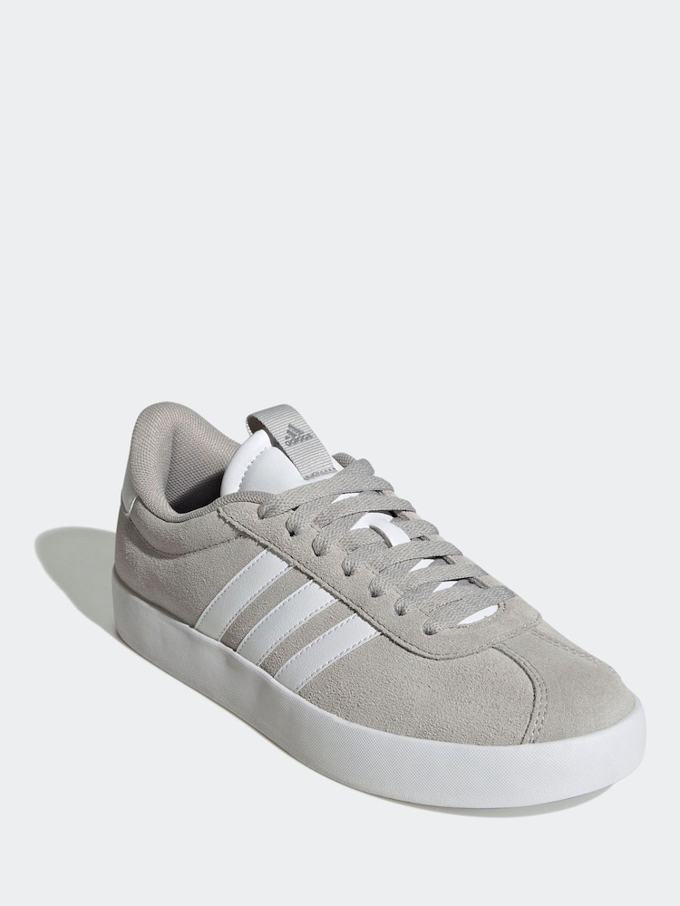 adidas Grey/White VL Court 3.0 Trainers - Image 4 of 9