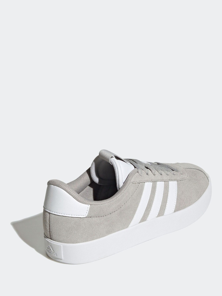adidas Grey/White VL Court 3.0 Trainers - Image 5 of 9