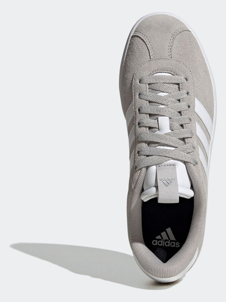 adidas Grey/White VL Court 3.0 Trainers - Image 6 of 9
