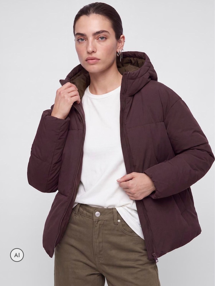 JJXX Burgundy Padded Jacket - Image 1 of 7 JJXX Burgundy Padded Jacket - Image 1 of 7