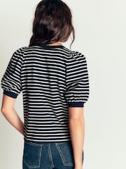 Boden Blue Button-through Full Sleeve Top - Image 2 of 4