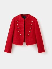 Mango Red Military Jacket - Image 5 of 7