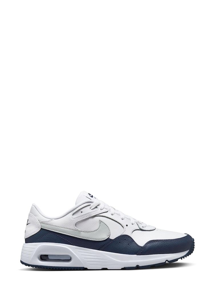 Nike White Grey Air Max SC Leather Trainers - Image 1 of 8