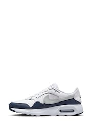 Nike White Grey Air Max SC Leather Trainers - Image 2 of 8