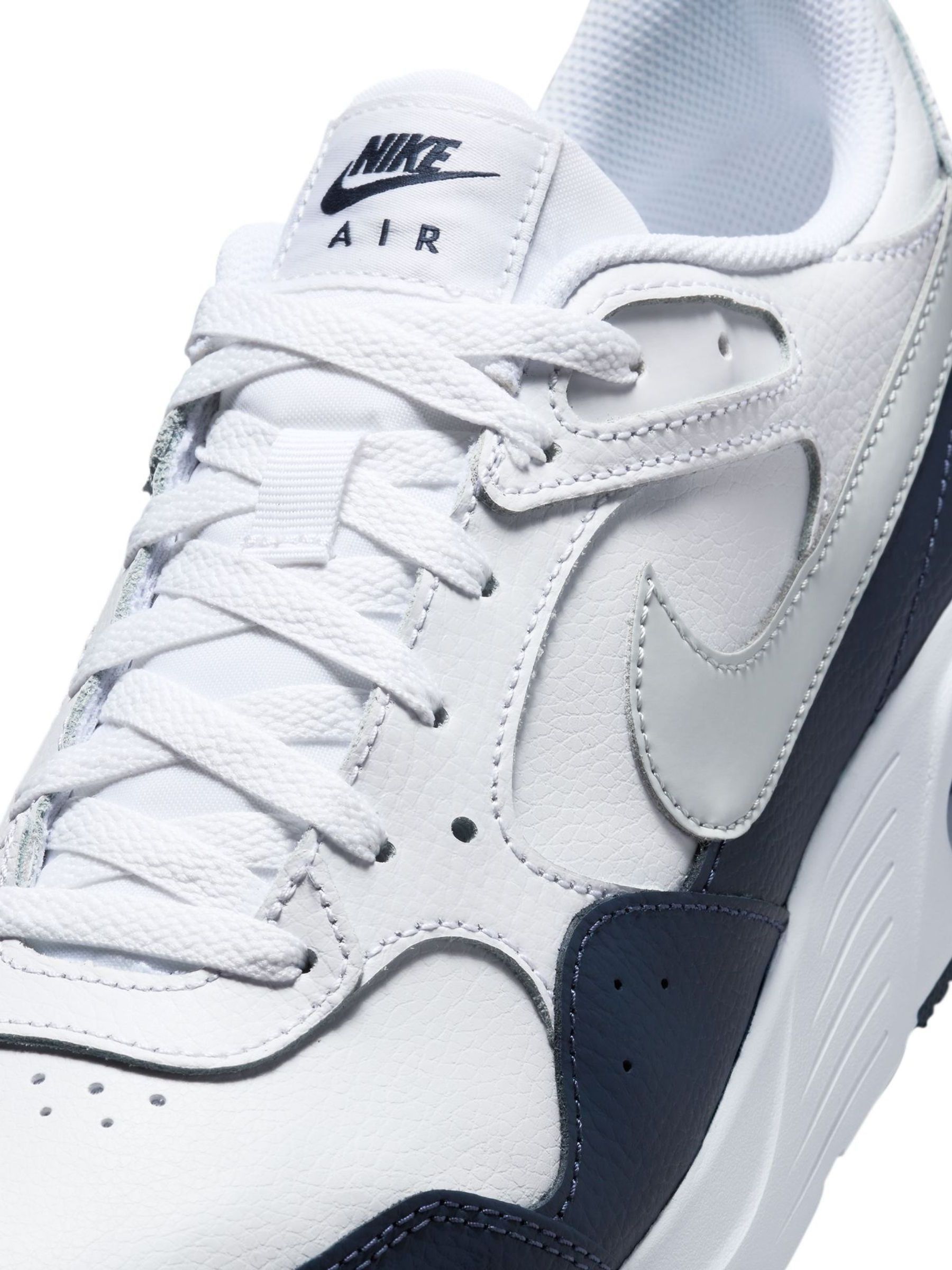 Buy Nike White Grey Air Max SC Leather Trainers from Next Luxembourg