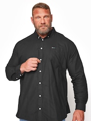 BadRhino Big & Tall Black Long Sleeve 100% Cotton Oxford Shirt - Image 1 of 3