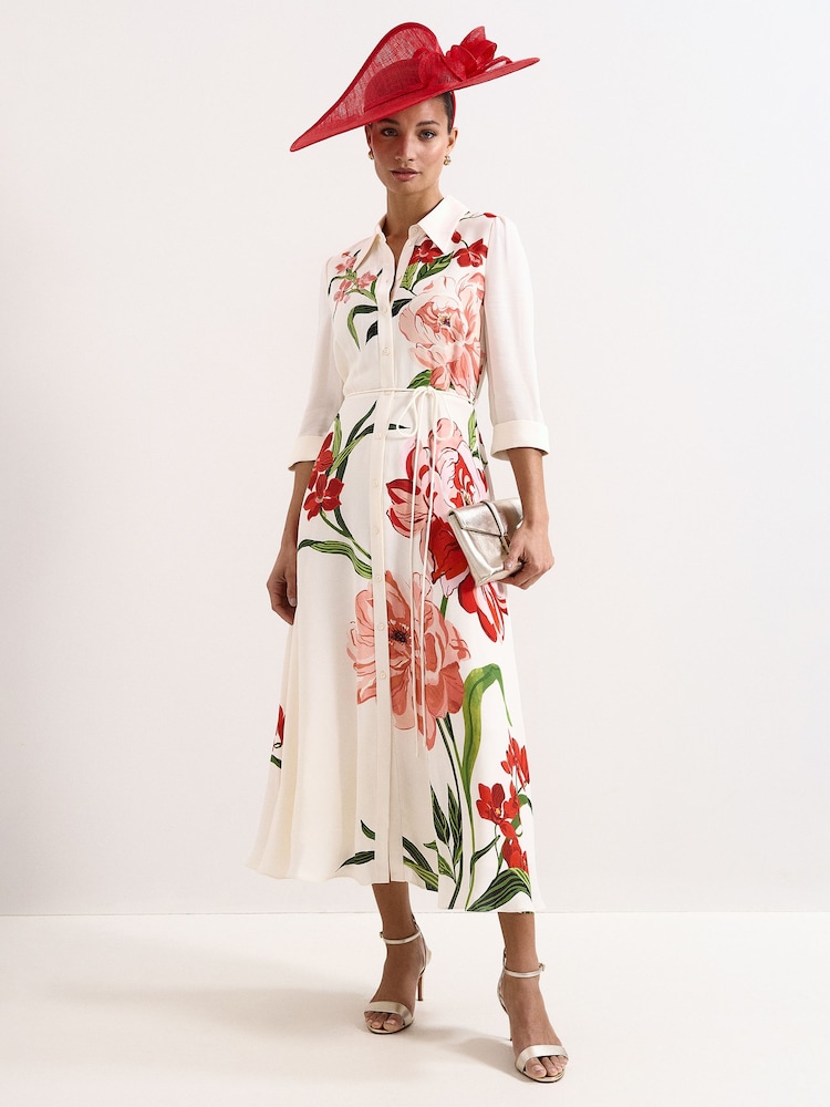 Phase Eight Cream Anabella Shirt Dress - Image 1 of 7 Phase Eight Cream Anabella Shirt Dress - Image 1 of 7