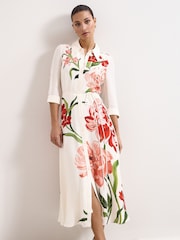 Phase Eight Cream Anabella Shirt Dress - Image 3 of 7