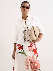 Phase Eight Cream Anabella Shirt Dress - Image 6 of 7