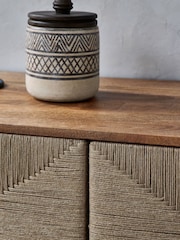 French Connection Mango Wood and Woven Co-ord Tatami Sideboard - Image 5 of 8