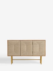 French Connection Mango Wood and Woven Co-ord Tatami Sideboard - Image 6 of 8