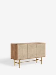 French Connection Mango Wood and Woven Co-ord Tatami Sideboard - Image 7 of 8