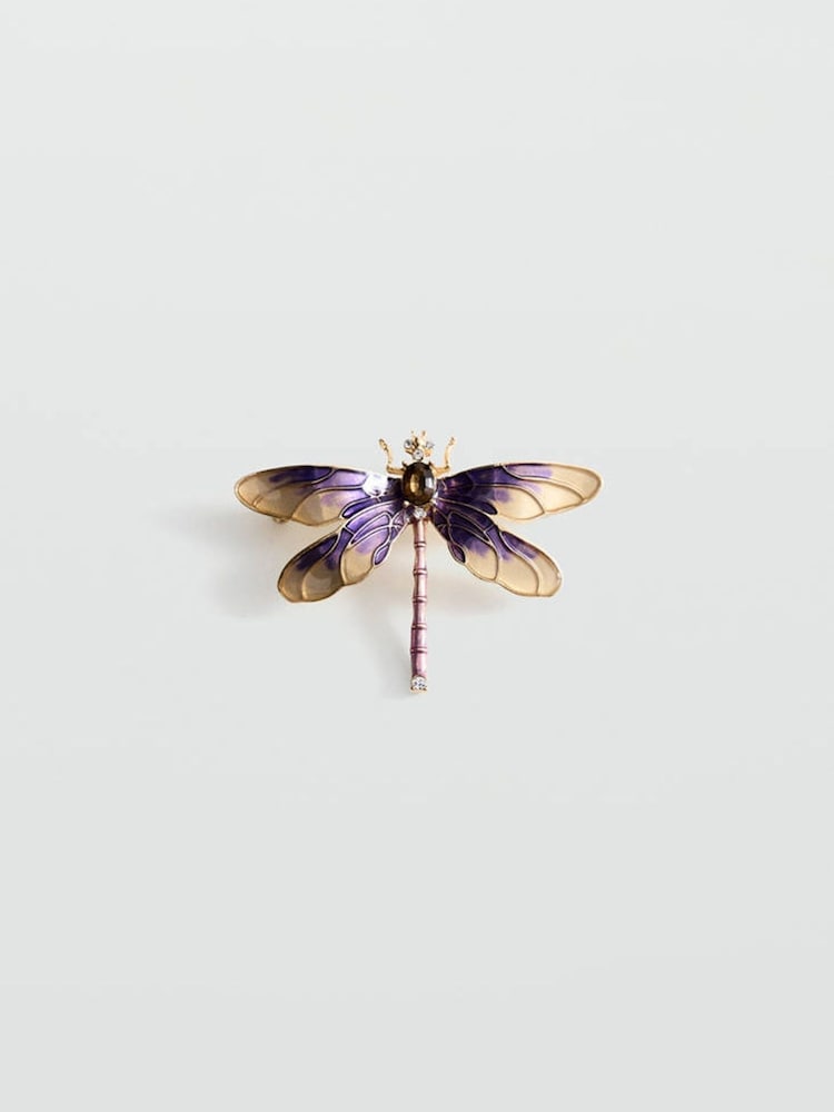 Mango Gold Tone Vintage Dragonfly Brooch - Image 1 of 3 Mango Gold Tone Vintage Dragonfly Brooch - Image 1 of 3