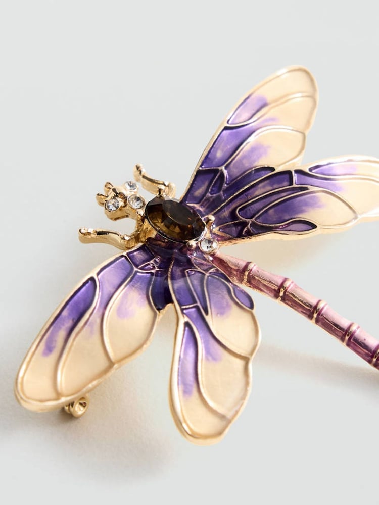 Mango Gold Tone Vintage Dragonfly Brooch - Image 2 of 3 Mango Gold Tone Vintage Dragonfly Brooch - Image 2 of 3