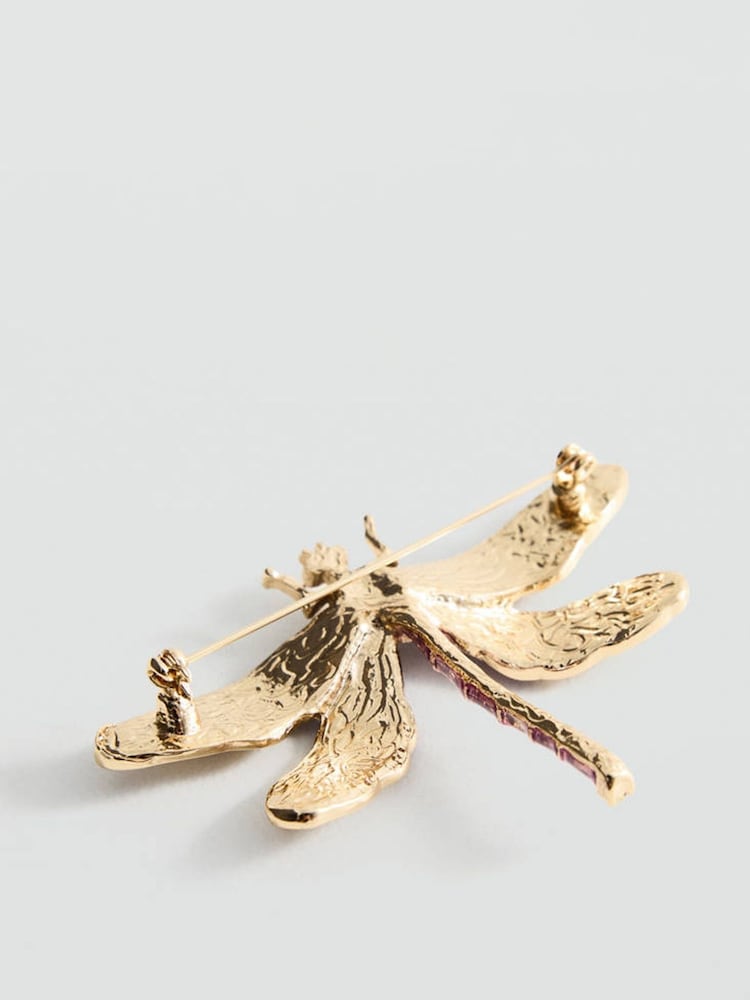 Mango Gold Tone Vintage Dragonfly Brooch - Image 3 of 3 Mango Gold Tone Vintage Dragonfly Brooch - Image 3 of 3