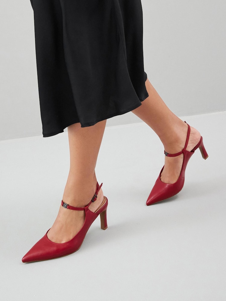 Red Regular/Wide Fit Forever Comfort® With Motionflex Hardware Point Toe Heels - Image 1 of 11