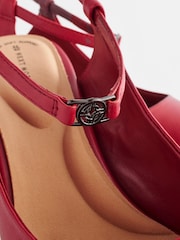 Red Regular/Wide Fit Forever Comfort® With Motionflex Hardware Point Toe Heels - Image 10 of 11
