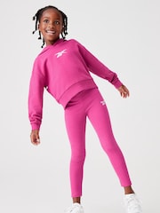 طقم من سترة هودي تلبس من الرأس ولغينغز للبنات من Reebok - صورة 2 من 10