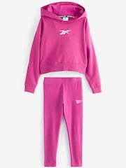 طقم من سترة هودي تلبس من الرأس ولغينغز للبنات من Reebok - صورة 5 من 10