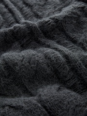 Charcoal Grey Ladder Stitch Cable Jumper - Image 6 of 6