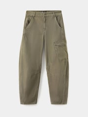 Mango Nude Clean Cargo Barrel Trousers - Image 5 of 7