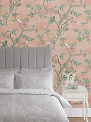 Laura Ashley Blush Eglantine A4 Wallpaper Sample - Image 1 of 2