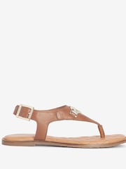 Barbour® Brown Vivienne Leather Sandals - Image 3 of 8