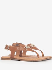 Barbour® Brown Vivienne Leather Sandals - Image 4 of 8