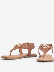 Barbour® Brown Vivienne Leather Sandals - Image 5 of 8