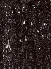 Lipsy Black Velvet Sequin Shorts - Image 6 of 6