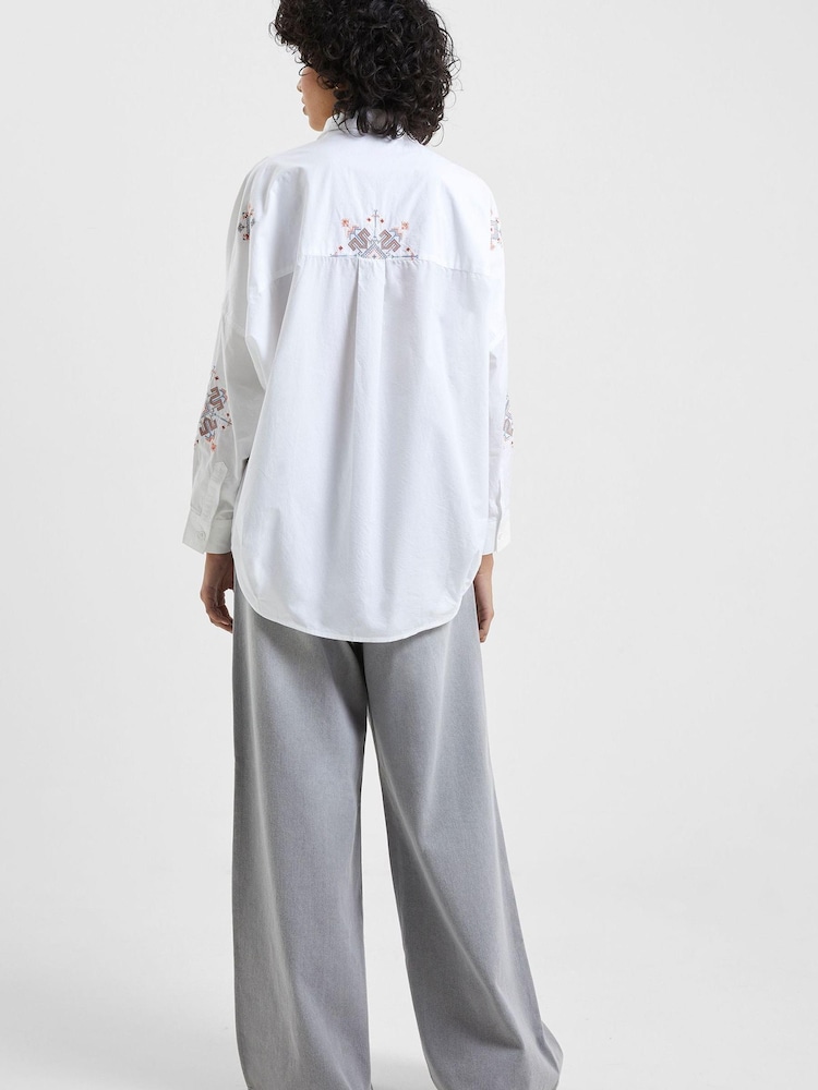 French Connection Embroidered Pop Over Shirt - Image 2 of 4