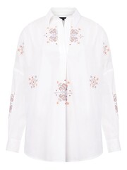 French Connection Embroidered Pop Over Shirt - Image 4 of 4