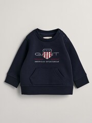 GANT Blue Baby Archive Shield Logo Sweatshirt - Image 1 of 2