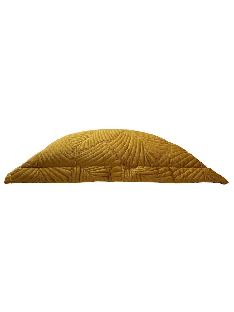 Riva Paoletti Gold Palmeria Quilted Polyester Filled Cushion - Image 4 of 5