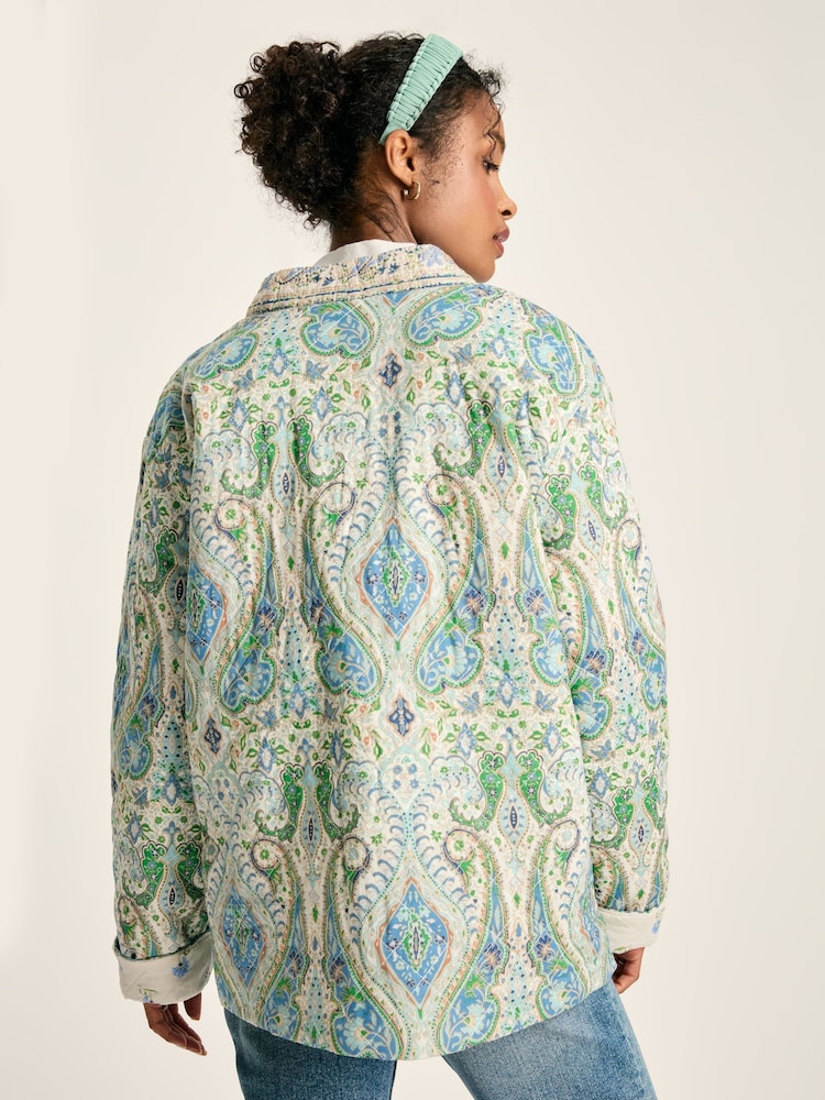 Joules Blakeney Relaxed Fit Paisley Cotton Quilted Jacket - Image 2 of 6