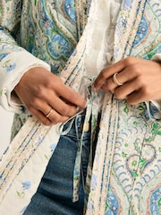 Joules Blakeney Relaxed Fit Paisley Cotton Quilted Jacket - Image 5 of 6