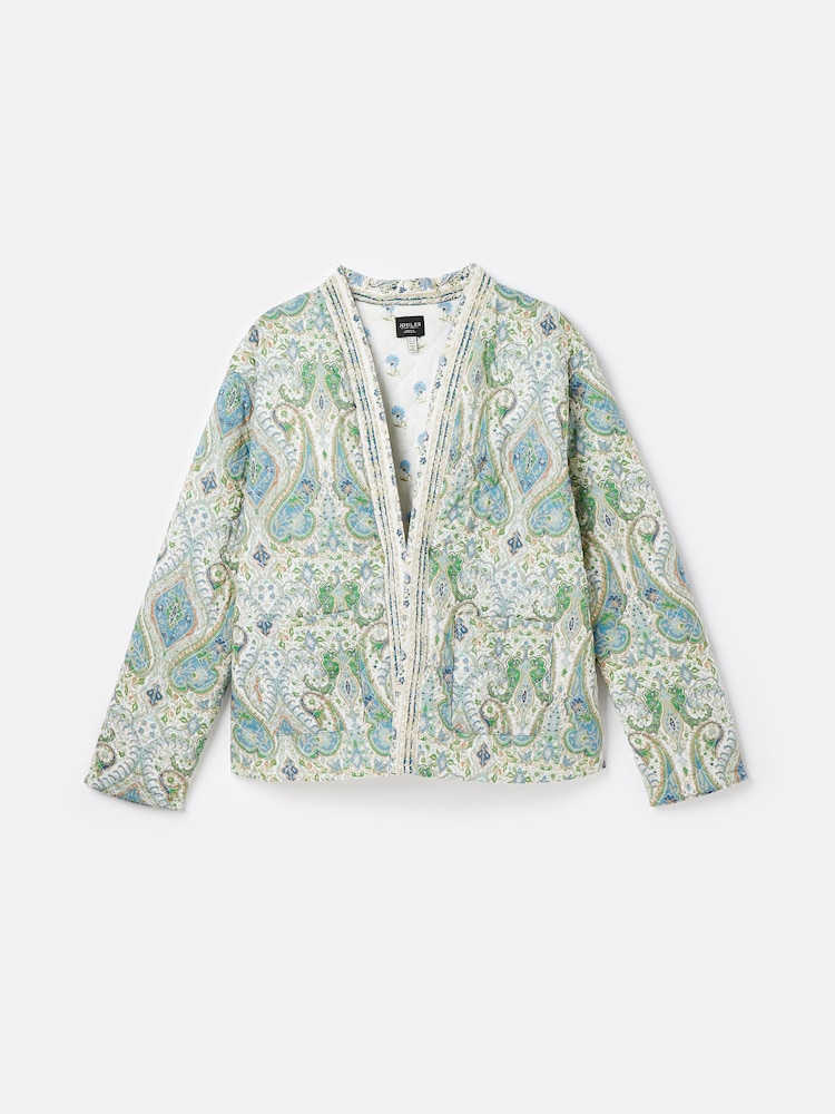 Joules Blakeney Relaxed Fit Paisley Cotton Quilted Jacket - Image 6 of 6