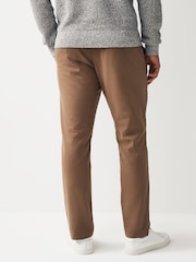 Tan Brown Slim Smart Textured Chino Trousers - Image 4 of 9