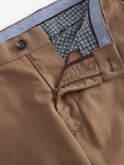 Tan Brown Slim Smart Textured Chino Trousers - Image 7 of 9