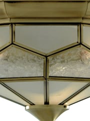 Searchlight Brass Robin Antique Brass Flush Ceiling Light - Image 3 of 3