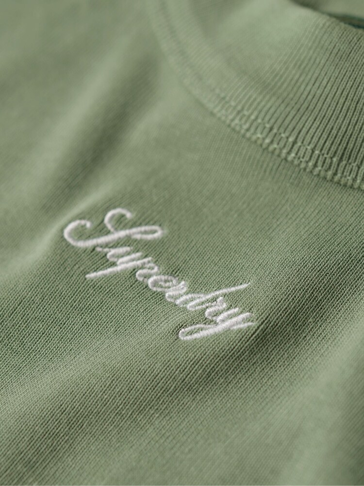 Superdry Light Green Rib Long Sleeve Fitted Top - Image 6 of 6 Superdry Light Green Rib Long Sleeve Fitted Top - Image 6 of 6