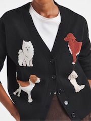 JD Williams Black Pet Pals Boyfriend Cardigan - Image 1 of 4